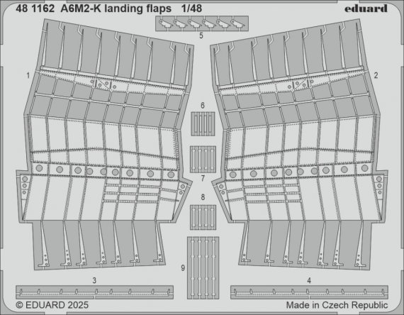 1/48 SET A6M2-K landing flaps for Eduard