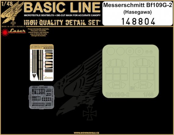 1/48 Messerschmitt Bf 109G-2 Basic Line: microplastic seatbelts