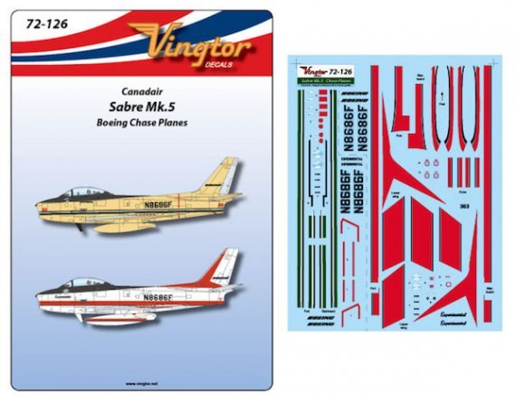 1/72 Canadair Sabre Mk.5  Boeing Chase Planes
