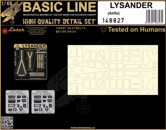 HGW Lysander Basic Line Set 1/48 Detail
