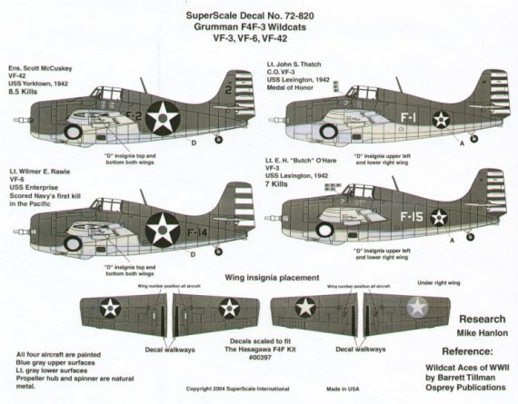 Microscale Decals US Navy J�ger 1942 1/72