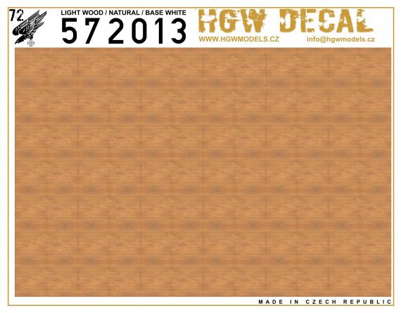 1/72 Decals Light Wood NATURAL