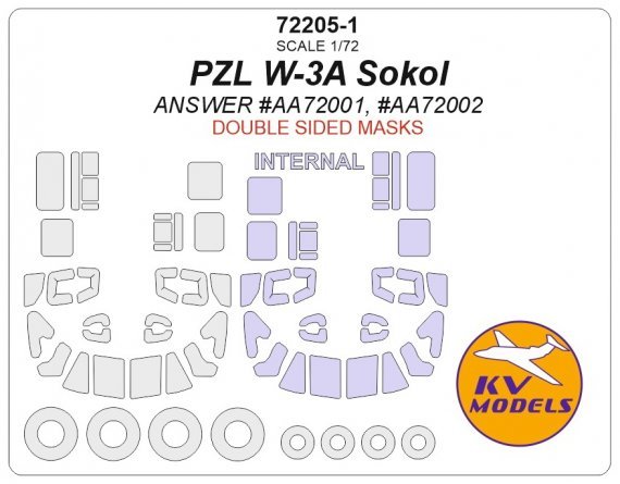 1/72 Pzl W-3A Sokol mask for Answer
