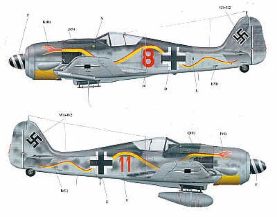 Eagle Cal 1/72 Fw-190A D�calcomanies Schlangenschwarm