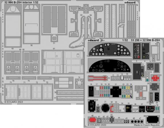 1/32 SET B-25H interior