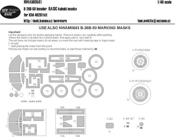 1/48 Mask B-26B-50 Invader BASIC