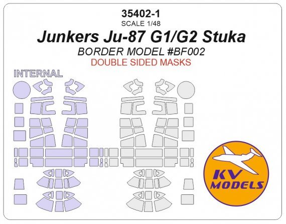 1/35 Ju-87G-1/Ju-87G-2 Stuka double-sided mask for Border model