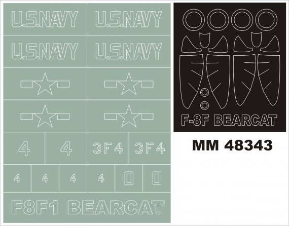 Montex Maschere Bearcat F8F 1/48 Hobby Boss Canopia