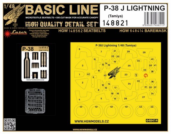 1/48 P-38J Lightning BASIC LINE