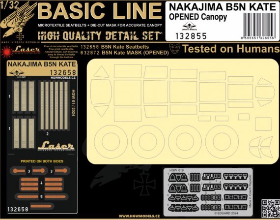 1/32 Nakajima B5N2 Kate OPENED CANOPY Basic LINE