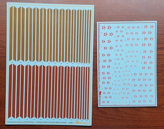 1/72 St George ribbon on the Russian tanks