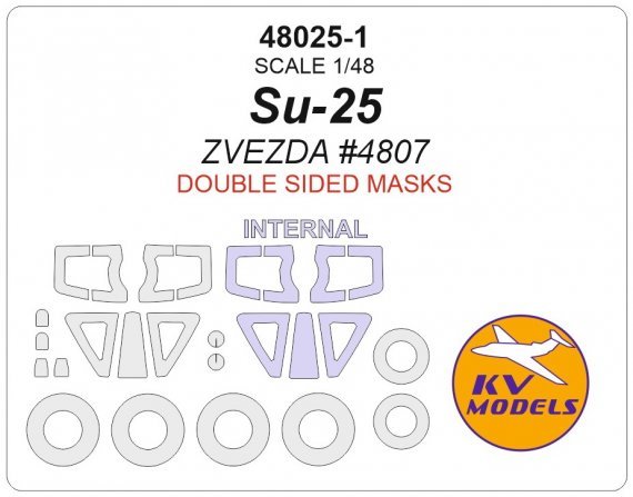 1/48 Sukhoi Su-25 Double-sided masks + wheels masks