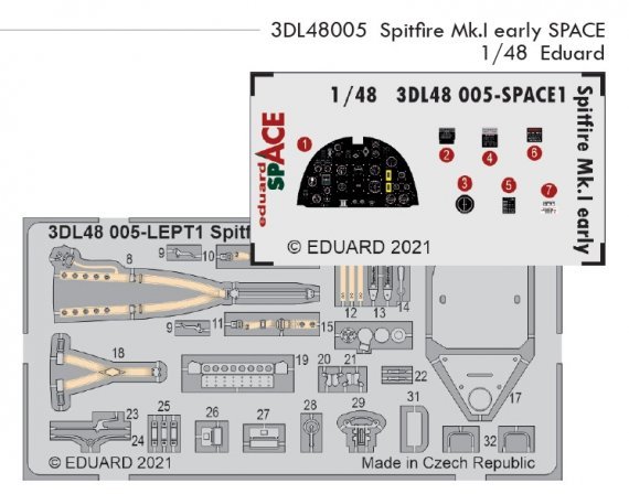 1/48 Spitfire Mk.I early SPACE 3D