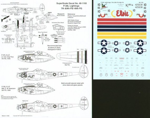 1/48 Lockheed P-38L 49FG Pacific Lightnings