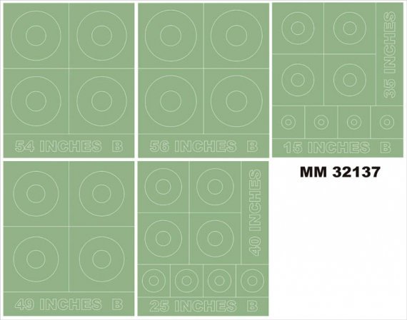 1/32 Raf Roundels Type B insignia and markings masks for