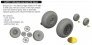 Brassin 1/48 P-40N wheels cross tread for Eduard