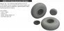 Brassin 1/48 B-17F wheels diamond tread for Eduard