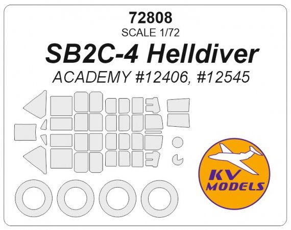 1/72 SB2C-4 Helldiver masks for Academy
