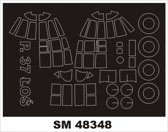 Montex 1/48 Pzl P.37 Los Canopy Frame Paint Mask
