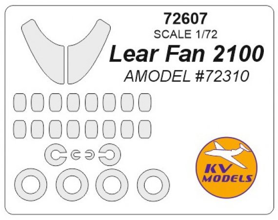 1/72 Lear Fan 2100 masks