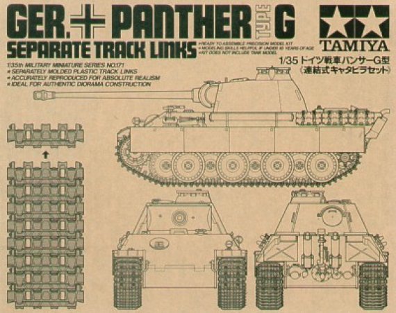Panther Ausf.G Track Links Set 1/35 Moveable