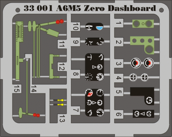 A6M5 Zero dashboard  1/32  (TAM)