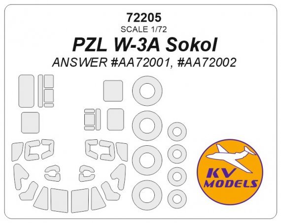 1/72 Pzl W-3A Sokol mask for Answer