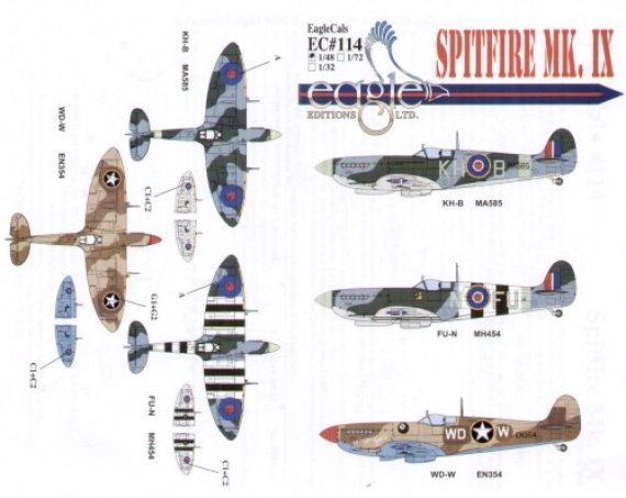 Eagle Cal 1/48 D�cals Spitfire Mk.IX 403 Sqn RCAF D-Day
