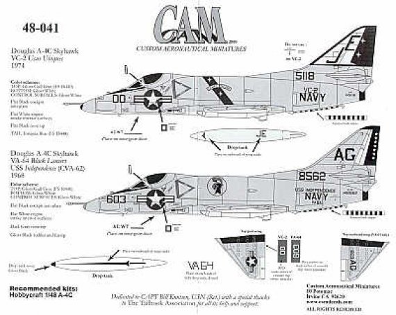 1/48 Douglas A-4C Skyhawk VA-64 USS Independence