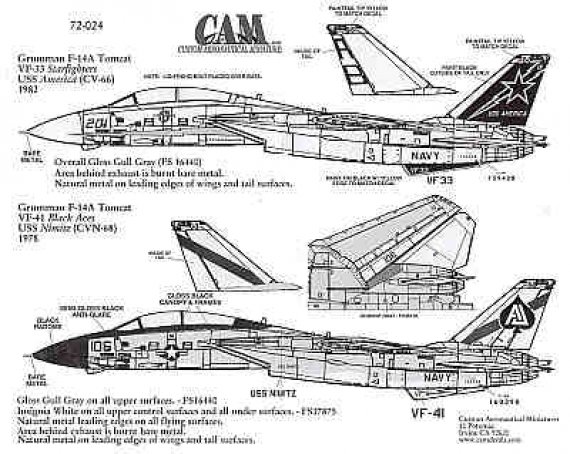 1/72 Grumman F-14A Tomcat VF-41, VF-33