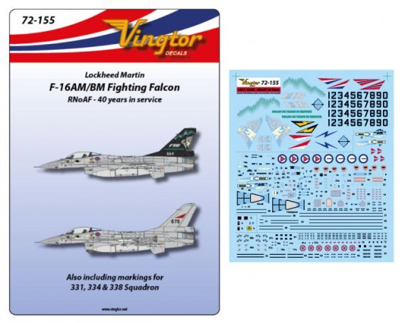 1/72 Lockheed Martin F-16AM/BM RNoAF 40 years