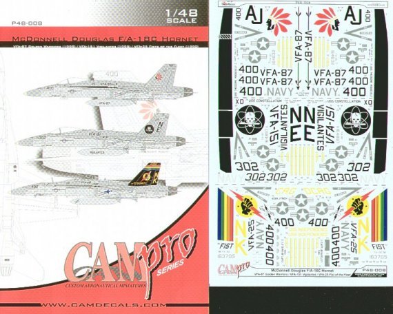 CAM PRO F/A-18C Hornet 1/48 VFA-87, VFA-151, VFA-25