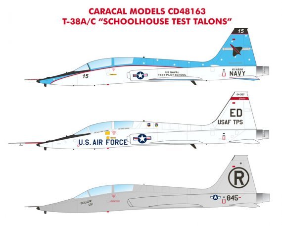 Caracal Models Decalcomanie T-38A/C Talon Part 3 1/48
