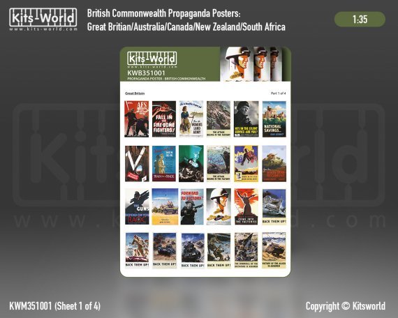 1/35 WWII Propaganda Posters British Common Wealth Great Britain