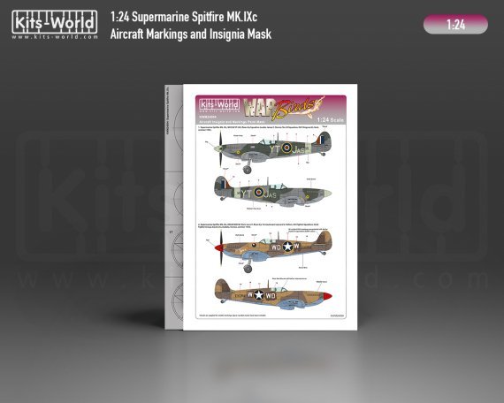 1/24 Supermarine Spitfire Mk.IXc Stencil Masks