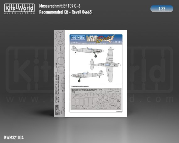 1/32 Messerschmitt Bf-109G Canopy/Wheels Mask