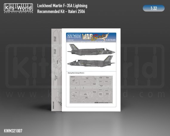 1/32 F-35A Lightning II wheels and canopy paint mask