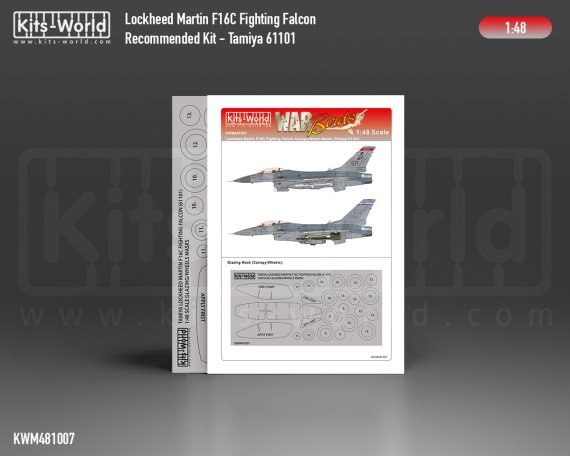 1/48 Lockheed-Martin F-16C Fighting Falcon wheels & canopy mask