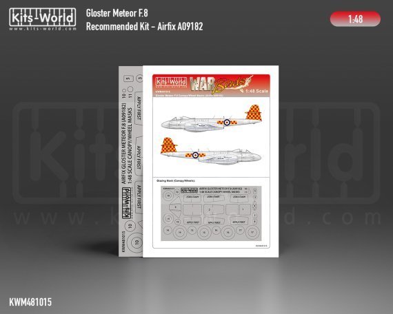 1/48 Gloster Meteor F.8 wheels and canopy paint mask