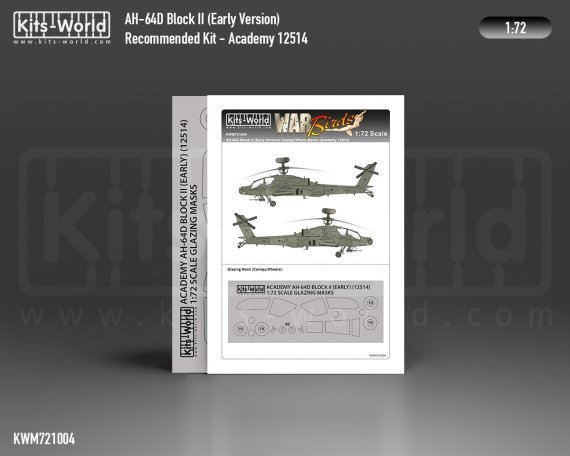 1/72 Boeing/Hughes AH-64A Apache wheels and canopy paint mask