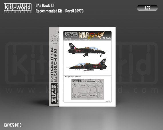 1/72 BAe Hawk T.1 wheels and canopy paint mask