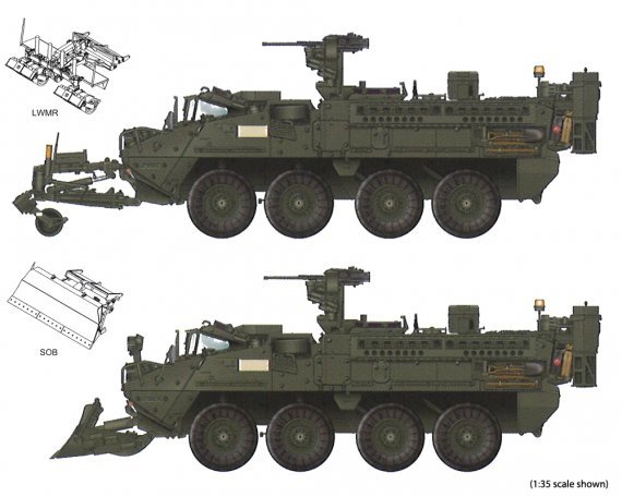 1/72 US M1132 Stryker Engineer Squad Vehicle + Straight Blade
