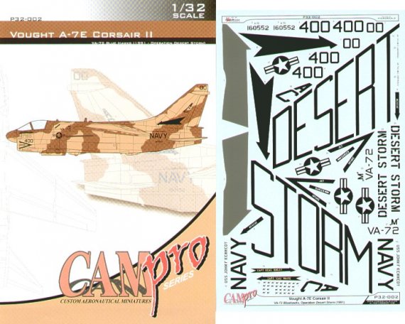 CAM PRO 1/32 A-7E Corsair VA-72 Blue Hawks USS JFK 1991