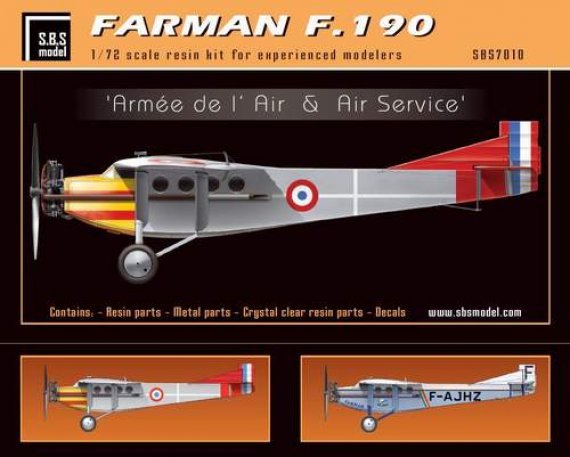 1/72 Farman F.190 Arme de l'Air & Air Service