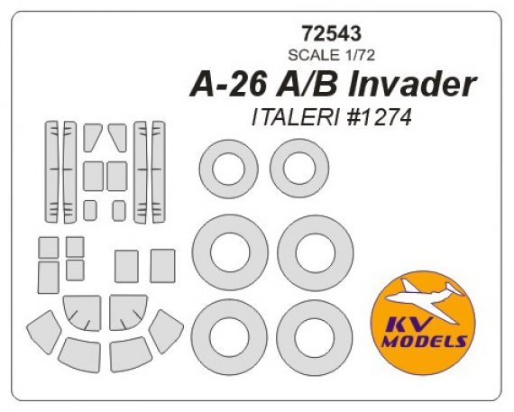 1/72 Douglas A-26 A/B Invader + wheels masks