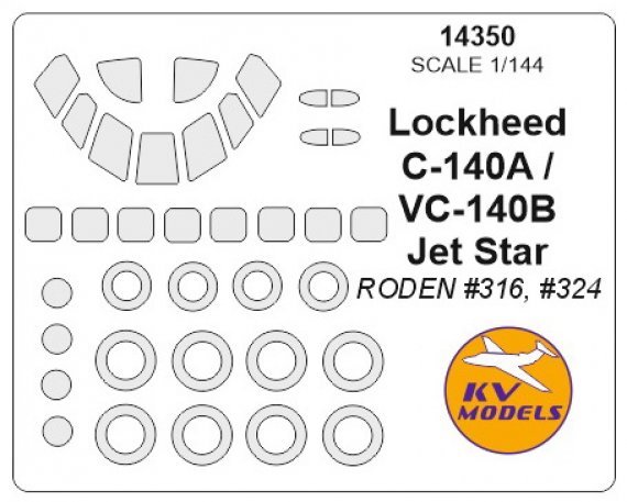 1/144 Lockheed VC-140B / -140A Jet Star paint mask