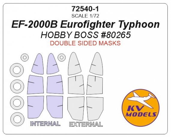 1/72 Eurofighter Typhoon EF-2000 Double sided and wheels masks