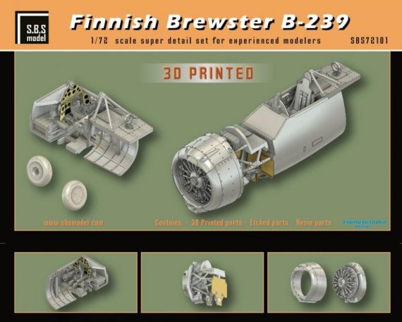 SBS Model Brewster B-239 Finlandese Set Dettagli 1/72