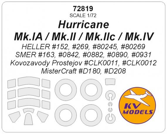 1/72 Hawker Hurricane mask for Heller