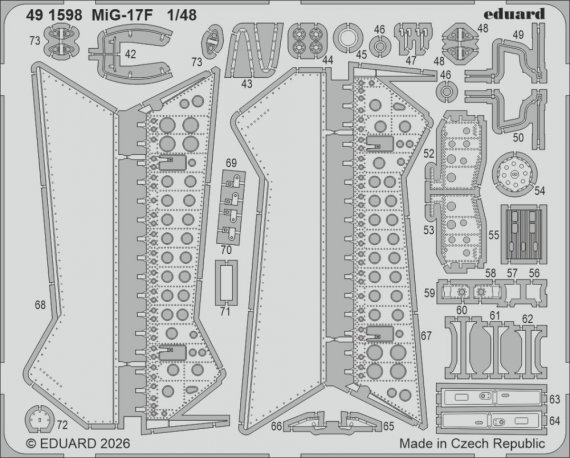 Eduard 1/48 Set MiG-17F pour Kinetic